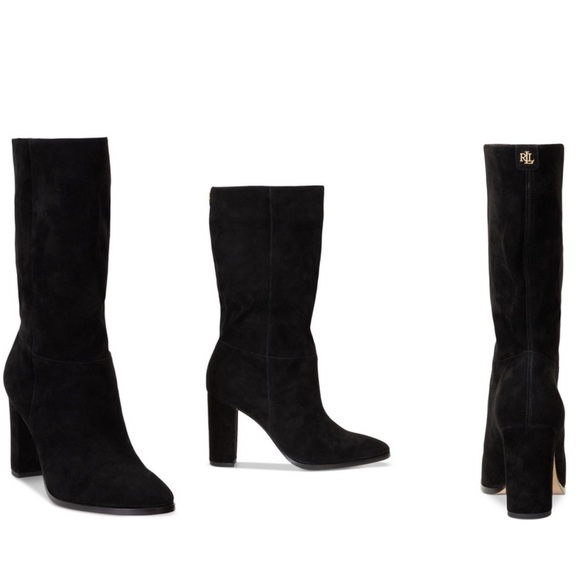 Lauren Ralph Lauren Artizan II Mid Calf Suede Boots. New in box. Never worn. - Picture 2 of 12